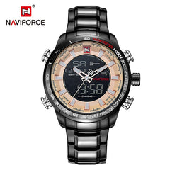 NAVIFORCE Luxury Brand Men Military Sport Watches Men's Digital Quartz Clock Full Steel Waterproof Wrist Watch relogio masculino