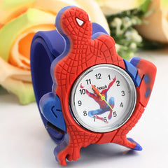 Cartoon Spiderman Watches Fashion Children Boys Kids Students Spider-Man Sports Silicone Watches Analog Wristwatch