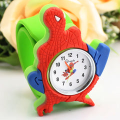 Cartoon Spiderman Watches Fashion Children Boys Kids Students Spider-Man Sports Silicone Watches Analog Wristwatch