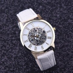 Watches Men Rreloj Hombre Golden hollow watch, Luxury Casual steel Business Imitate Mechanical Watch Male clock relogio