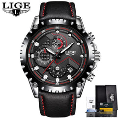 LIGE Watch Men Fashion Sport Quartz Clock Mens Watches Top Brand Luxury Full Steel Business Waterproof Watch Relogio Masculino