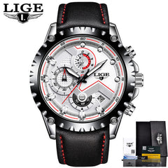 LIGE Watch Men Fashion Sport Quartz Clock Mens Watches Top Brand Luxury Full Steel Business Waterproof Watch Relogio Masculino