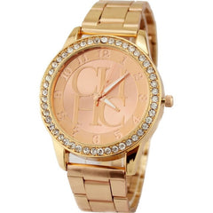 Luxury Brand Watches Women Casual Dress Quartz Gold Watch Fashion Stainless Steel Crystal Ladies Wristwatches Relogio Feminino