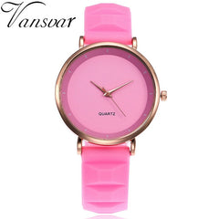 Vansvar Fashion Jelly Silicone Women Watches Luxury Brand Casual Ladies Quartz Clock Wristwatches Clock Relogio Feminino Hot