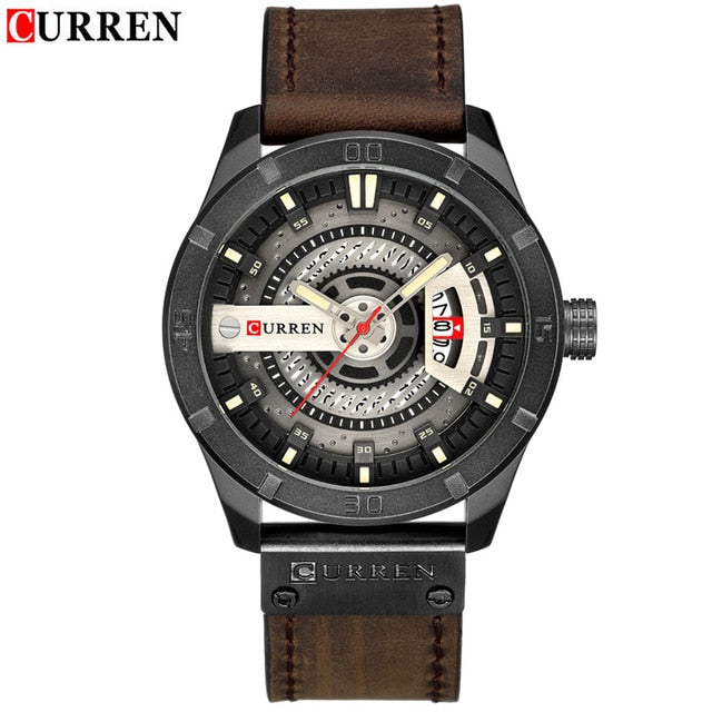 Luxury Brand CURREN Men Military Sports Watches Men's Quartz Date Clock Man Casual Leather Wrist Watch Relogio Masculino