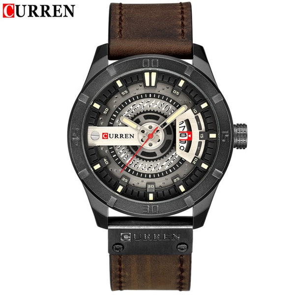 Luxury Brand CURREN Men Military Sports Watches Men's Quartz Date Clock Man Casual Leather Wrist Watch Relogio Masculino