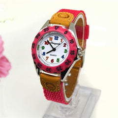 Cute Boys Girls Quartz Watch Kids Children's Fabric Strap Student Time Clock Wristwatch Gifts LXH