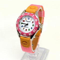Cute Boys Girls Quartz Watch Kids Children's Fabric Strap Student Time Clock Wristwatch Gifts LXH