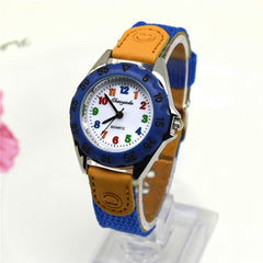 Cute Boys Girls Quartz Watch Kids Children's Fabric Strap Student Time Clock Wristwatch Gifts LXH