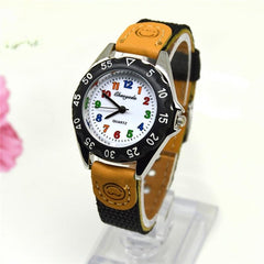 Cute Boys Girls Quartz Watch Kids Children's Fabric Strap Student Time Clock Wristwatch Gifts LXH