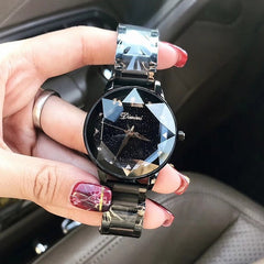 Luxury Brand lady Crystal Watch Women Dress Watch Fashion Rose Gold Quartz Watches Female Stainless Steel Wristwatches