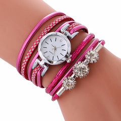 Top Brand Fashion Luxury Rhinestone Leather Bracelet Watch Women Ladies Quartz Watch Casual Wrist Watches Relogio Feminino Gift