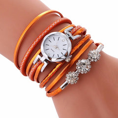 Top Brand Fashion Luxury Rhinestone Leather Bracelet Watch Women Ladies Quartz Watch Casual Wrist Watches Relogio Feminino Gift