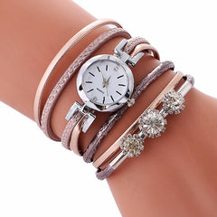 Top Brand Fashion Luxury Rhinestone Leather Bracelet Watch Women Ladies Quartz Watch Casual Wrist Watches Relogio Feminino Gift