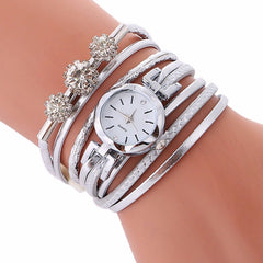 Top Brand Fashion Luxury Rhinestone Leather Bracelet Watch Women Ladies Quartz Watch Casual Wrist Watches Relogio Feminino Gift