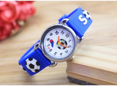 New 3D Cartoon fashion silicone football kids Watch Children Girls Boys Students Quartz Wristwatches relogio kol saati clock
