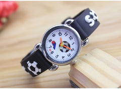 New 3D Cartoon fashion silicone football kids Watch Children Girls Boys Students Quartz Wristwatches relogio kol saati clock