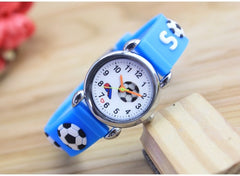 New 3D Cartoon fashion silicone football kids Watch Children Girls Boys Students Quartz Wristwatches relogio kol saati clock