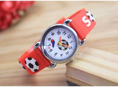New 3D Cartoon fashion silicone football kids Watch Children Girls Boys Students Quartz Wristwatches relogio kol saati clock