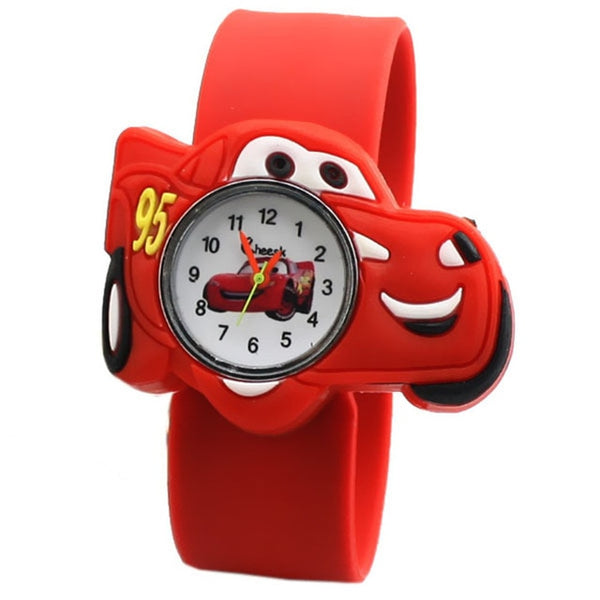 hot selling Children watch for boy manufacturers cartoon car Silicone Tape patted table students love to a child gift men Clock