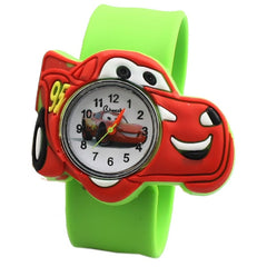 hot selling Children watch for boy manufacturers cartoon car Silicone Tape patted table students love to a child gift men Clock