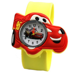 hot selling Children watch for boy manufacturers cartoon car Silicone Tape patted table students love to a child gift men Clock
