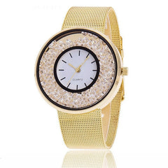 Ladies Silver Stainless Steel Quartz Watch PINBO Luxury Gold Diamond Women Watches Brand Dress Wristwatch Relogio Clock Women