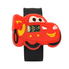 hot selling Children watch for boy manufacturers cartoon car Silicone Tape patted table students love to a child gift men Clock
