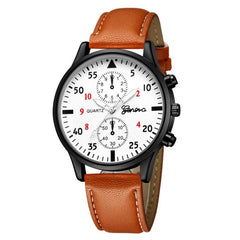Mens Watches Fashion Casual Sport Quartz Watch Men Military Man Leather Business Wrist watch Relogio Masculino erkek saat #C