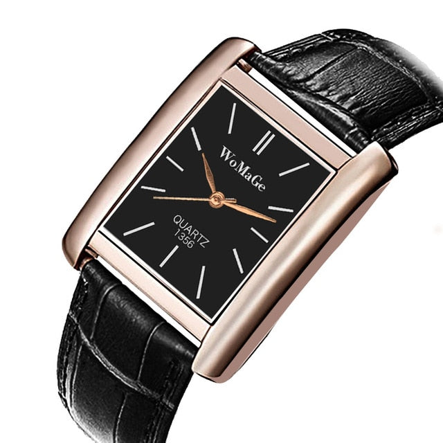WoMaGe Rose Gold Watch Women Watches Rectangle Women's Watches Top Brand Luxury Ladies Watch Clock relogio feminino reloj mujer