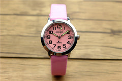 Nazeyt children lovely 7 colors dial leather watch little boys and girls luminous hands gift clock Reloj de cuarzo free shipping