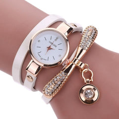 Luxury Brand Women Ladies Watches PU Leather Bracelet Rhinestone Analog Quartz Wrist Watches Female reloj mujer zegarek damski
