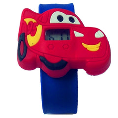 hot selling Children watch for boy manufacturers cartoon car Silicone Tape patted table students love to a child gift men Clock