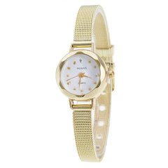 Small Round Dial Women Mesh Stainless Steel Band Quartz Watch Famous Luxury Top Brand Simple Design Ladies Wrist Watches Clock