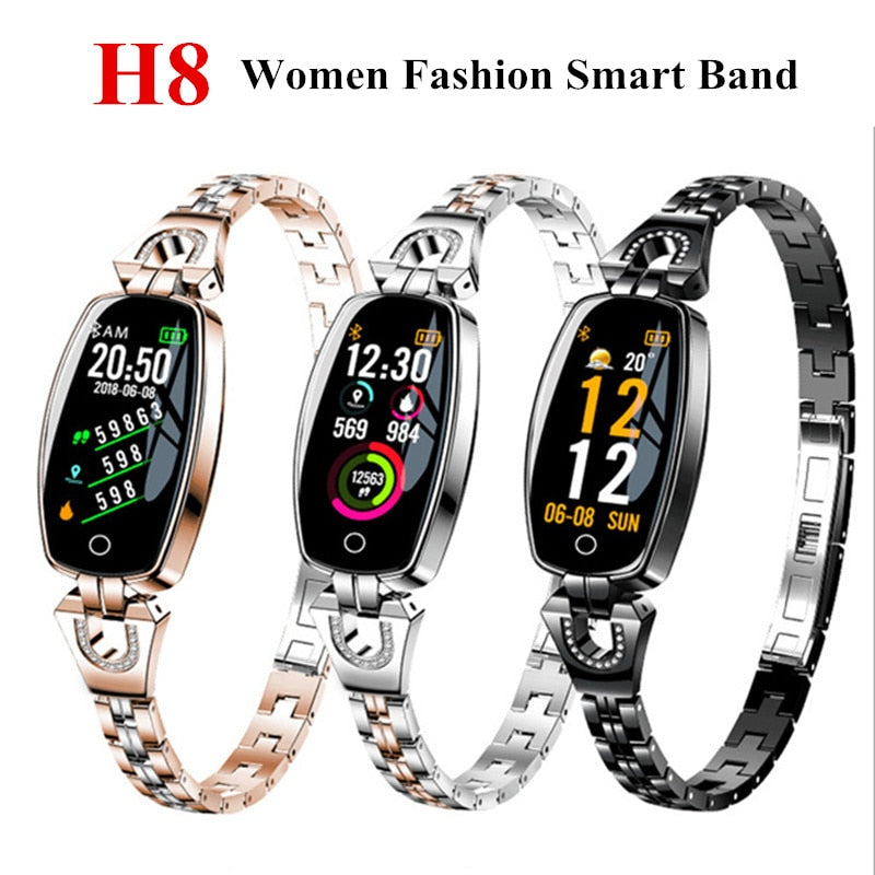 Women Lady Fashion Smart Wristband Heart Rate Blood Pressure Smart Bracelet Fitness Tracker Smart Watch Band Female Girl