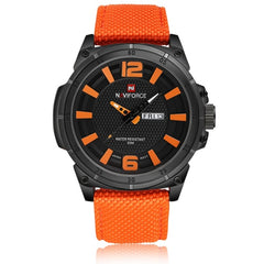 NAVIFORCE Top Brand Military Watches Men Fashion Casual Canvas Leather Sport Quartz Wristwatches Male Clock Relogio Masculino