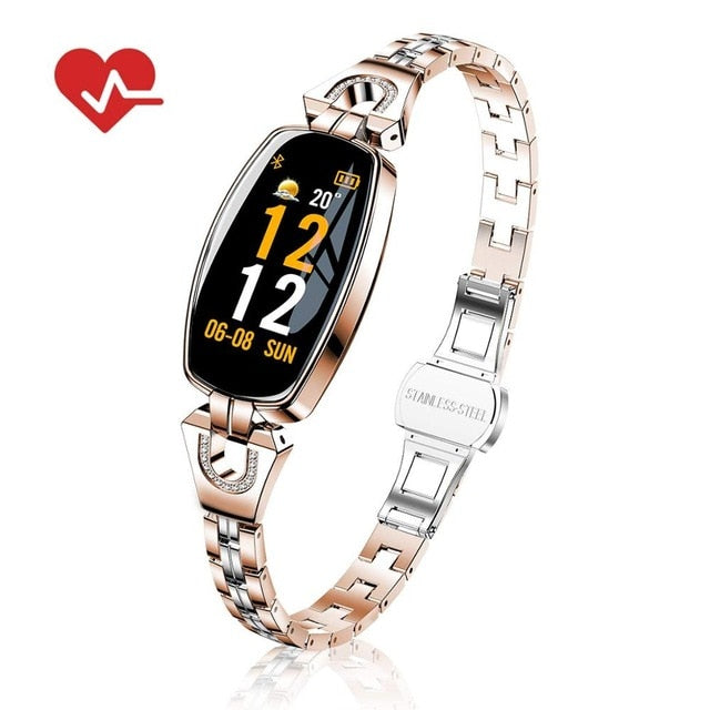 Women Lady Fashion Smart Wristband Heart Rate Blood Pressure Smart Bracelet Fitness Tracker Smart Watch Band Female Girl